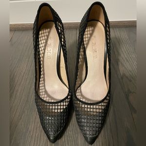 L.A.M.B stiletto pumps in black leather size 7